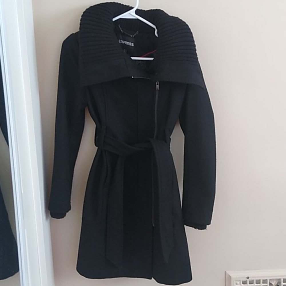 Black dress coat/trench from Express